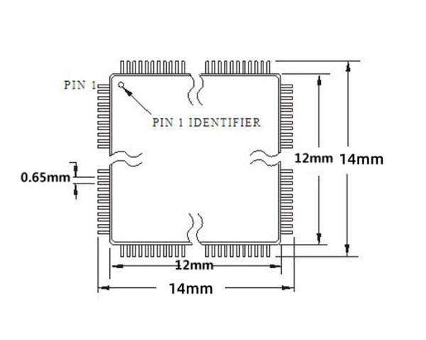 TQFP64 QFP64 test socket QFP64 0.65mm to SIP 2.54mm adapter IC51-0644-1602 IC socket 0.65mm 12mmx12mm 14mmx14mm - Image 3