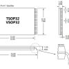 Program Test SMD welding VSOP32 TSOP32 to TSOP32 test socket 0.5mm14mm TSOP32 On line test socket - Image 3