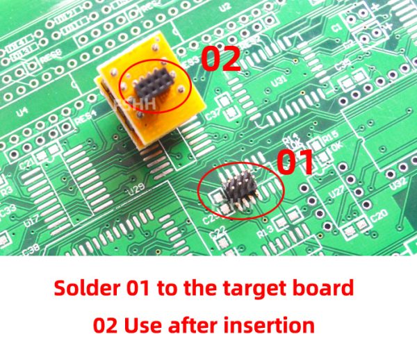 1pcs SOP44 to SOP44 test socket PSOP44 SOIC44 SOP44 IC TEST SOCKET width=16mm/13.3mm - Image 3