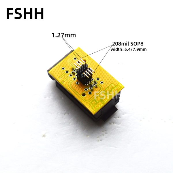 5*6mm 6*8mm WSON8 to SOP8 test socket DFN8 QFN8 MLF8 test socket Pitch=1.27mm(6x8mm QFN8 to 208mil SOP8) - Image 3