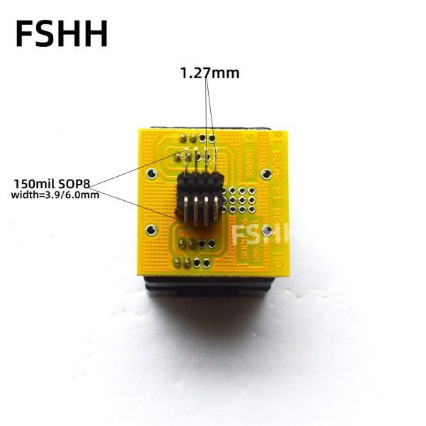 5*6mm 6*8mm WSON8 to SOP8 test socket DFN8 QFN8 MLF8 test socket Pitch=1.27mm(6x8mm QFN8 to 208mil SOP8) - Image 2