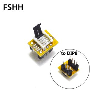 Mini series QFN8 socket QFN8 to DIP8 adapter to QFN8 to SOP Programmer adapter WSON8 DFN8 MLF8 VFND8 6x8mm 1.27mm SOCKET