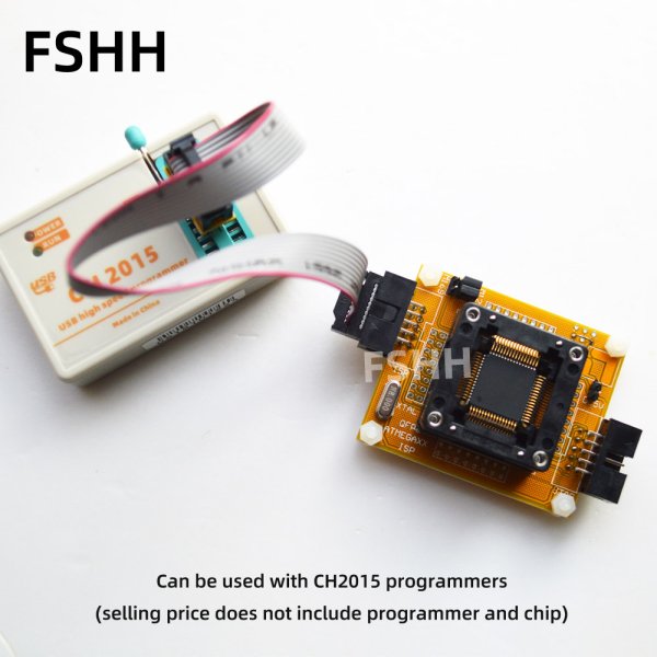 QFP64 Adapter with ISP/JTAG interface test socket 0.8mm for ATmega64 ATmega128 AVR Chip - Image 3