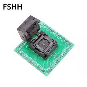 Clamshell QFN64 IC test socket WSON64 DFN64 MLF64 programmer Adapter 9x9mm 0.5mm pitch