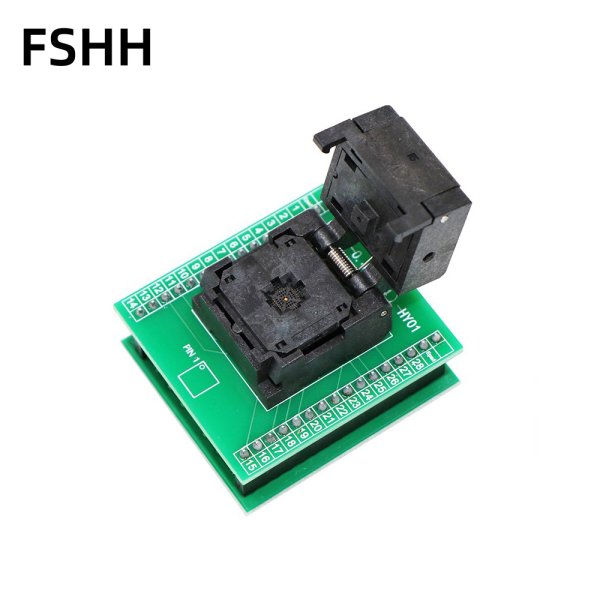 Clamshell QFN28 IC test socket WSON28 DFN28 MLF28 programmer Adapter 4x4mm 0.4mm pitch - Image 2