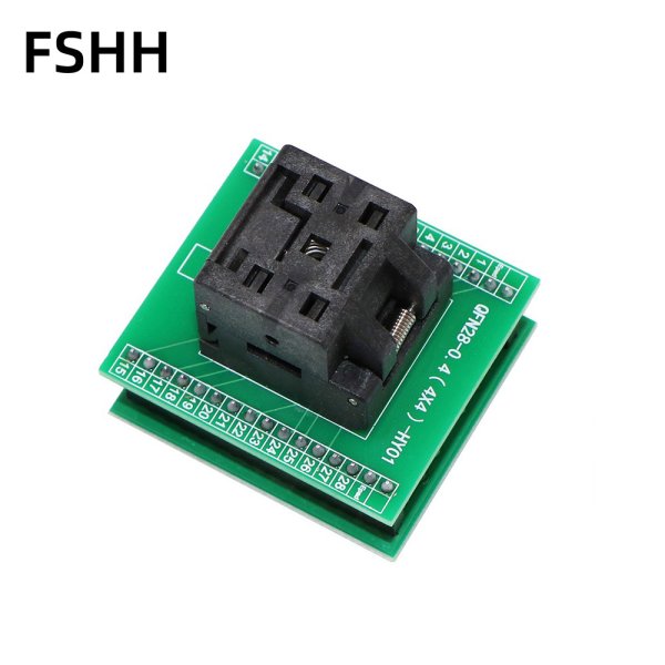 Clamshell QFN28 IC test socket WSON28 DFN28 MLF28 programmer Adapter 4x4mm 0.4mm pitch - Image 3