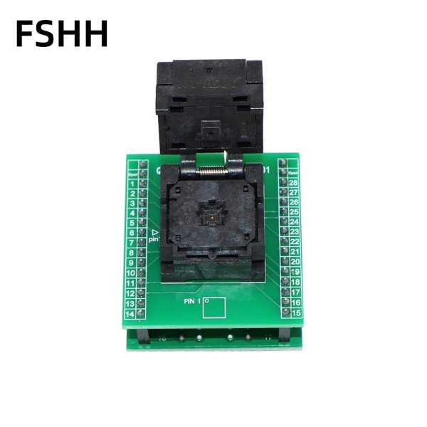 Clamshell QFN28 IC test socket WSON28 DFN28 MLF28 programmer Adapter 4x4mm 0.4mm pitch