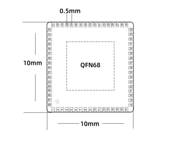 QFN68 test socket DFN68 MLF68 WSON68 Adapter 10x10mm 0.5mm pitch - Image 4