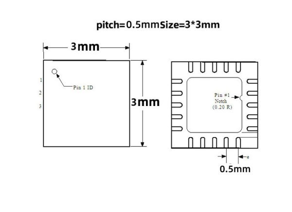 QFN20 test socket DFN20 MLF20 WSON20 Adapter 3x3mm 0.5mm pitch - Image 5