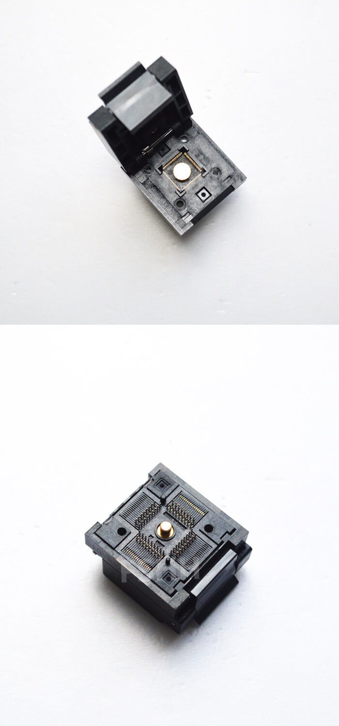 Clamshell QFN68BT-0.5-01 IC Test Socket QFN68 WSON68 DFN68 MLF68 ...