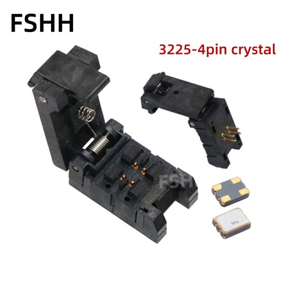 3225 crystal test aging socket 3225-4pin SMT Crystal oscillator test socket 3.2*2.5mm