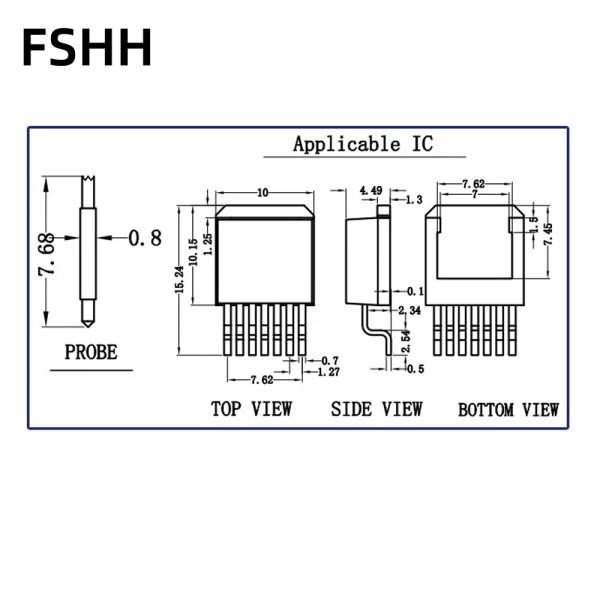 open top TO263 test socket High Power Aging Test Socket TO-263-1.27mm pitch - Image 3
