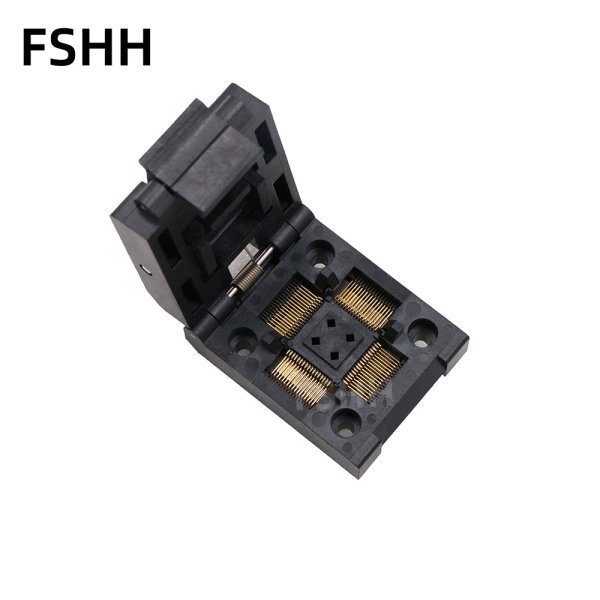 Clamshell CQFP68 IC test socket QFP68 programmer Adapter 12.6x12.6mm 15.3x15.3mm 0.635mm pitch - Image 2