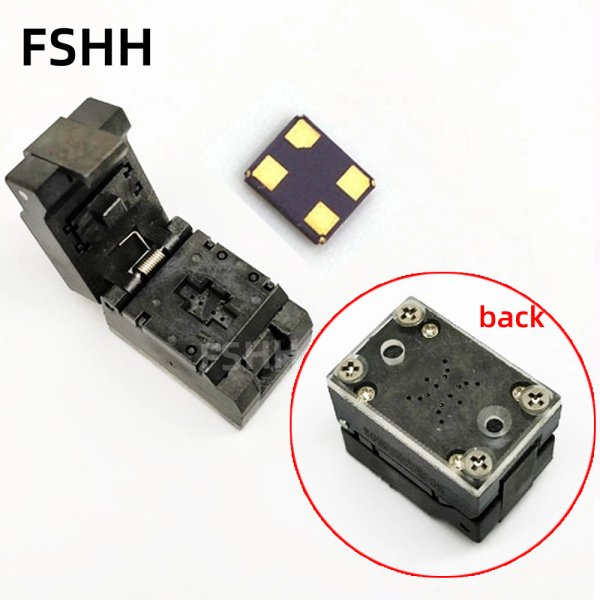 3225 crystal test aging socket 3225-4pin SMT Crystal oscillator test socket 3.2*2.5mm - Image 2