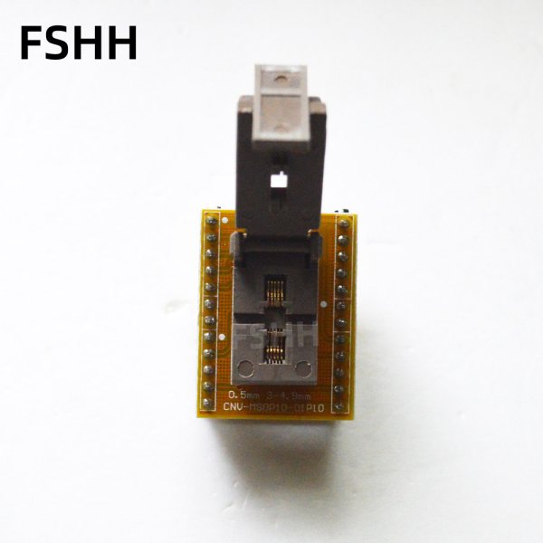 Clamshell MSOP10 test socket CNV-MSOP10-DIP Programmer Adapter 0.5mm Pitch - Image 2
