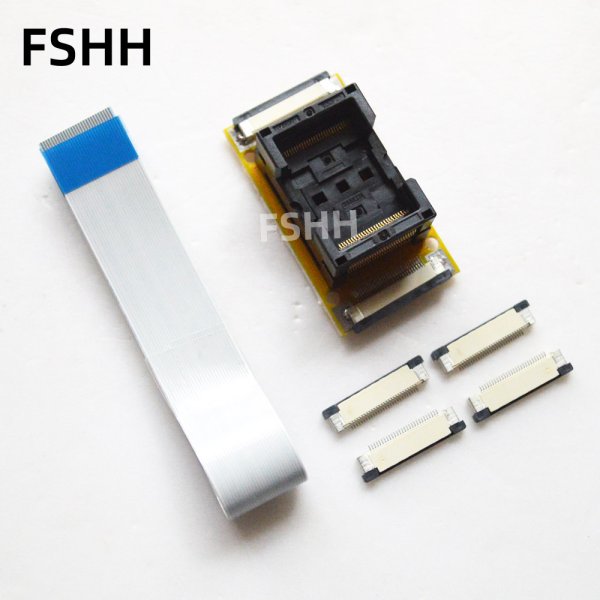 Program SMD welding TSOP56 to TSOP56 On line test socket Pitch 0.5mm TSOP56 ic socket Adapter Double Contact Points