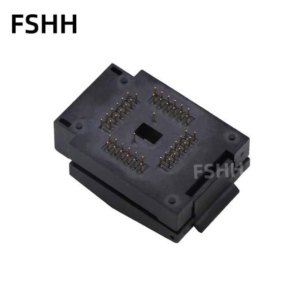 Clamshell  LCC48 test socket PLCC48 programmer adapter 1.0mm pitch 16.6mm×16.6mm size - Image 3