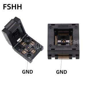 GND QFP48 QFP64 QFP80 QFP100 QFP128 test socket 0.4mm 0.5mm
