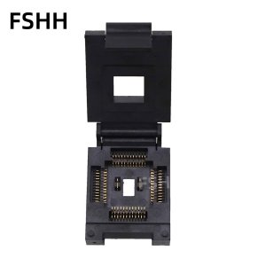 Clamshell  LCC48 test socket PLCC48 programmer adapter 1.0mm pitch 16.6mm×16.6mm size
