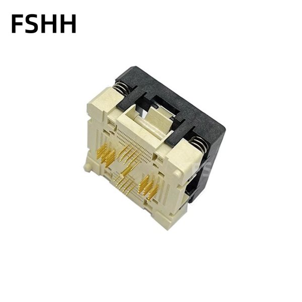 Clamshell QFN52 WSON52 DFN52 MLF52 adapter test socket 0.5mm Pitch 8mmX8mm size(790-62052-101T) - Image 3