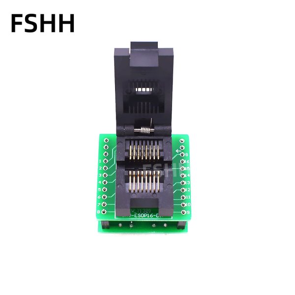 Clamshell ESOP8 ESOP16 test socket 150mil SOP8 SOP16 programmer adapter 1.27mm Pitch - Image 3