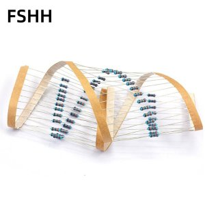 Metal Film Resistors 1% Color Ring 1k 2k 10k 100k 47k 470 10 Ohm 100 120Ω
