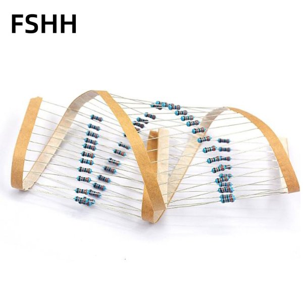 Metal Film Resistors 1% Color Ring 1k 2k 10k 100k 47k 470 10 Ohm 100 120Ω