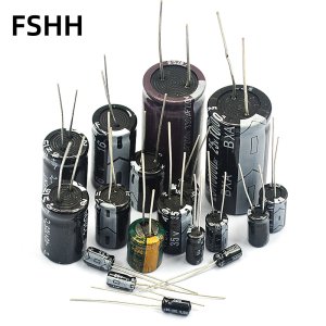 Plug-in Aluminum Electrolytic Capacitors High Frequency Capacitors 25/35/50v/10uF47/100/220uf470/2200uF