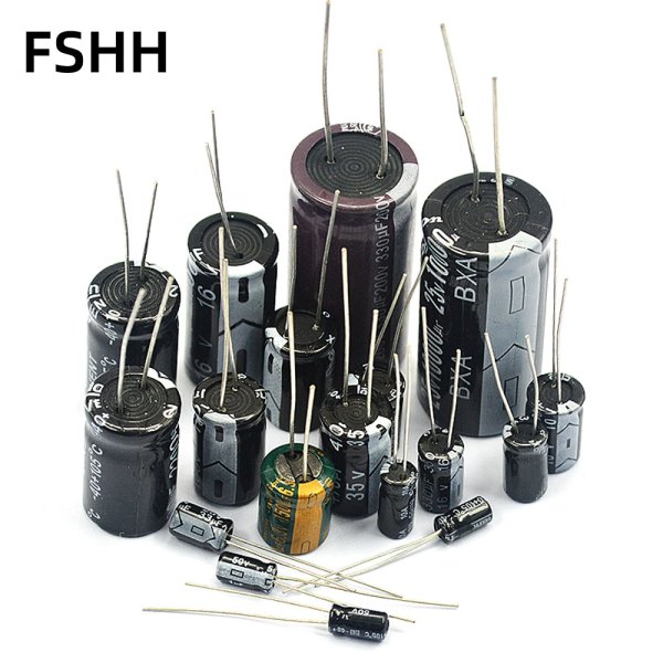 Plug-in Aluminum Electrolytic Capacitors High Frequency Capacitors 25/35/50v/10uF47/100/220uf470/2200uF