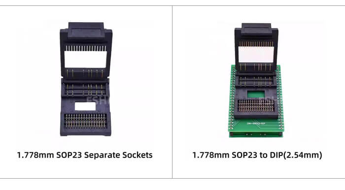Clamshell SOP23 Test Socket SOIC23 1.778mm Pitch Programmer's Adapter ...