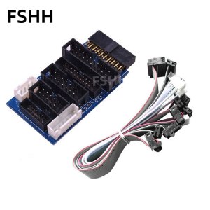 JLINK adapter PCB accessories Multiple functions Support JTAG to SWD JLINK v8 v9 v10 v11 emulator adapter socket pcb+connecting cable Convert stm32